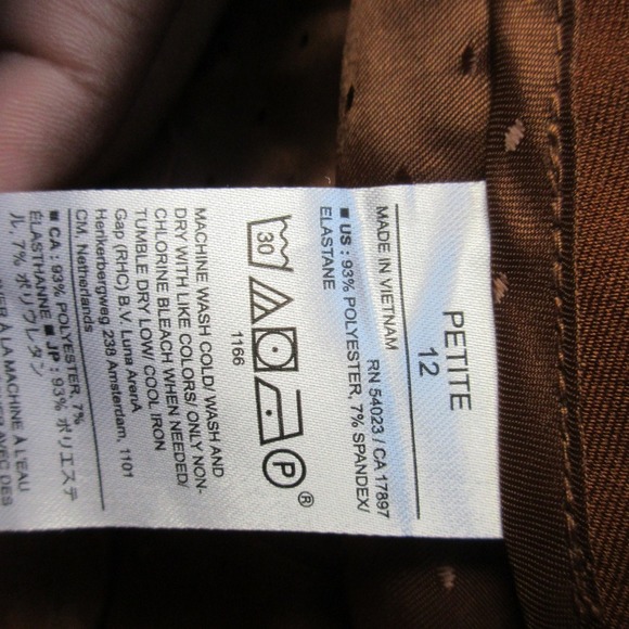 Banana Republic Sculpted Stretch Bootcut Womens Trouser 12 P Brown Pants 438 - Picture 9 of 12